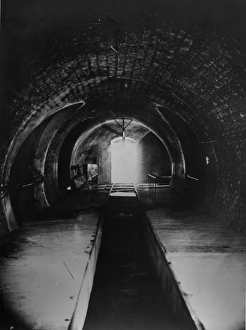 <b class=qtipBold><figcaption>Paris Sewer</figcaption></b><br>circa 1860: Interior of a sewer under Paris. (Photo by Nadar/Hulton Archive/Getty Images) Paris Sewer