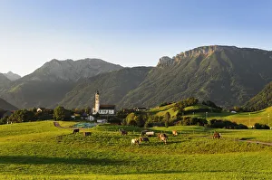 Parish Church of St. Nicholas in Pfronten, Ostallgaeu district, Allgaeu, Bavaria, Germany Parish Church of St. Nicholas in Pfronten, Ostallgaeu district, Allgaeu, Bavaria, Germany