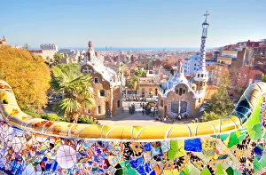 Mosaic Collection: Park Guell and Barcelona City