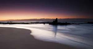 Peaceful ocean landscape photo at first light on the coastline of Durban, Kwazulu-Natal, South Africa Peaceful ocean landscape photo at first light on the coastline of Durban, Kwazulu-Natal, South Africa