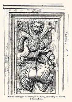 PEDESTAL FORMING PART OF A DOORWAY OF THE PALACE: DESIGN ELEMENT (XXXL) PEDESTAL FORMING PART OF A DOORWAY OF THE PALACE: DESIGN ELEMENT (XXXL)