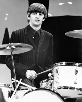 Ringo Starr Performs Onstage in 1964 Print