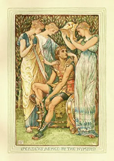 Perseus armed by the Nymphs - Greek mythology Perseus armed by the Nymphs - Greek mythology