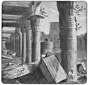 Philae Temple in Aswan, Egypt - Ottoman Empire Philae Temple in Aswan, Egypt - Ottoman Empire