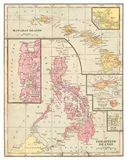 Images Dated 16th February 2017: Philippines islands map 1898