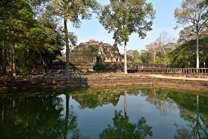Phimeanakas temple with reflection lake at angkor Cambodia Phimeanakas temple with reflection lake at angkor Cambodia