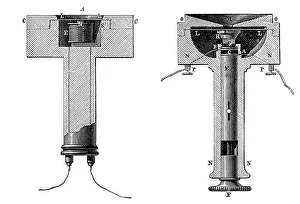 Phone from Thomas Edison receiver and transmitter Phone from Thomas Edison receiver and transmitter