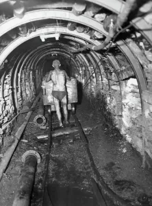 Tunnel Prints: Underground Miner at Tilmanstone Colliery Print