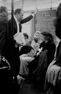 London Underground History Prints: Upper Class Using Tube Train During Coronation, 1953