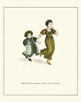Pied Piper of Hamelin, children rushing to hear the music Pied Piper of Hamelin, children rushing to hear the music