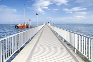 Pier, Lake Constance, Immenstaad, Baden-Wurttemberg, Germany Pier, Lake Constance, Immenstaad, Baden-Wurttemberg, Germany