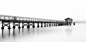 <b class=qtipBold><figcaption>The pier at Nicks Cove</figcaption></b><br>The wood pier in the Tomales Bay, at Nick's Cove, Marshall.<br><em>© Copyright 2015 Xiaoyu Yu</em> The pier at Nicks Cove