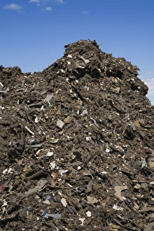Pile of discarded automotive debris at a waste management site, Quebec, Canada Pile of discarded automotive debris at a waste management site, Quebec, Canada