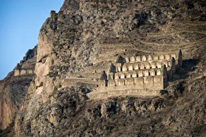 Pinkuylluna Mountain Granaries in Ollantaytambo Pinkuylluna Mountain Granaries in Ollantaytambo