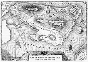 Battle Maps and Plans Gallery: Plan of action at the Battle on Breeds Hill