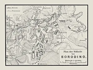 Battle Maps and Plans Gallery: Plan of the battle at Borodino