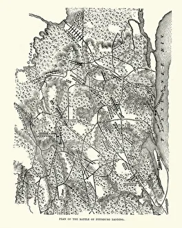 Battle Maps and Plans Gallery: Plan of the Battle of Shiloh (Pittsburgh Landing)