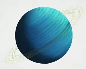 Solar System Collection: Planet uranus, front view