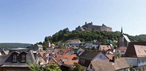 Plassenburg Castle, panoramic view over Kulmbach, Upper Franconia, Franconia, Bavaria Plassenburg Castle, panoramic view over Kulmbach, Upper Franconia, Franconia, Bavaria