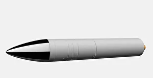 Polaris A3 American nuclear missile, digital illustration Polaris A3 American nuclear missile, digital illustration