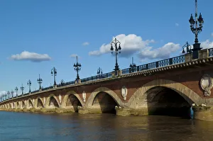 The Pont De Pierre, Bordeaux, Gironde, Aquitaine, France The Pont De Pierre, Bordeaux, Gironde, Aquitaine, France