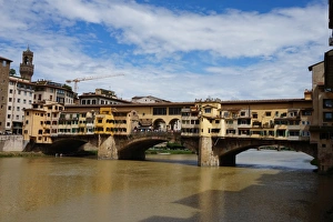 Ponte Vecchio Bridge in the sunshine, Florence, Italy Ponte Vecchio Bridge in the sunshine, Florence, Italy