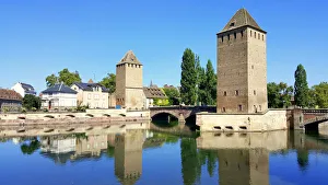 The Ponts-couverts (Covered-bridges), and two of the three defensive towers over river The Ponts-couverts (Covered-bridges), and two of the three defensive towers over river