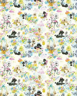 Poodle and Presents Pattern