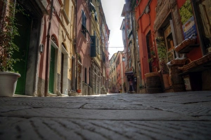 Portovenere old town colourful narrow street Portovenere old town colourful narrow street