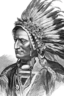 Portrait of native american tribal chief Sitting Bull 1875 Portrait of native american tribal chief Sitting Bull 1875