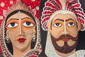 Portrait of a paper made king and queen on the occasion of celebrating Bengali New Year Portrait of a paper made king and queen on the occasion of celebrating Bengali New Year