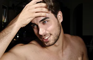 Portrait of a young man in sunlight, beauty shot Portrait of a young man in sunlight, beauty shot