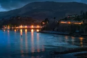 Reflecting Pool Gallery: Portree Harbour - Harbor Isle of Skye Scotland by Moonlight Close Up