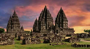 Complex Collection: Prambanan Temple (Candi Rara Jonggrang), Northeast of Yogyakarta, Central Java, Indonesia