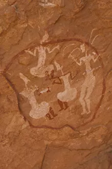 Images Dated 8th November 2006: Prehistoric Petroglyphs in libian sahara desert