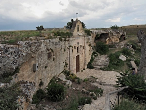 Prehistoric Rock Church In Gravina di Matera (Matera Canyon), Basilicata, Southern Italy Prehistoric Rock Church In Gravina di Matera (Matera Canyon), Basilicata, Southern Italy