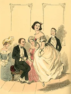 Pretty young Victorian lady dancing with abandon Pretty young Victorian lady dancing with abandon