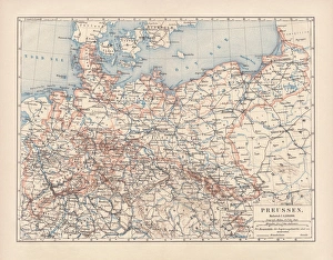 Prussia, lithograph, lithograph, published in 1878 Prussia, lithograph, lithograph, published in 1878