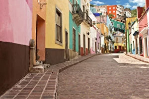 Public street view of Guanajuato City, Mexico