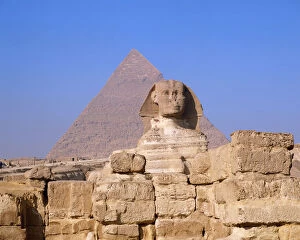 Giza Collection: Pyramid and Great Sphinx in Giza, Egypt