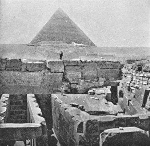 Pyramid of Khafre in Giza, Egypt - Ottoman Empire Pyramid of Khafre in Giza, Egypt - Ottoman Empire