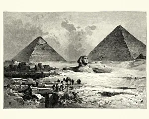 Pyramids and Great Sphinx of Giza, 19th Century Pyramids and Great Sphinx of Giza, 19th Century
