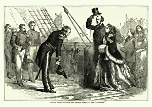 Queen Victoria and Prince Albert visit HMS Resolute, 19th Century Queen Victoria and Prince Albert visit HMS Resolute, 19th Century