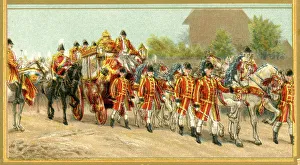 Queen Victoria riding in the Royal Carriage Queen Victoria riding in the Royal Carriage