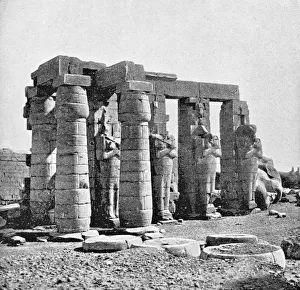 The Ramesseum in Luxor, Egypt - Ottoman Empire The Ramesseum in Luxor, Egypt - Ottoman Empire