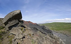 Rauoholar volcano, Hljooaklettar, Joekulsargljufur National Park, Iceland, Europe Rauoholar volcano, Hljooaklettar, Joekulsargljufur National Park, Iceland, Europe