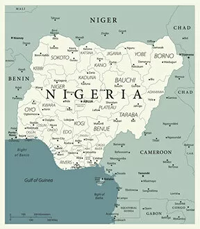 Maps Gallery: Reference Map of Nigeria