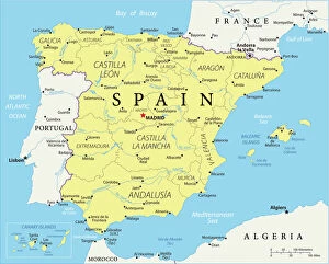 Maps Gallery: Reference Map of Spain