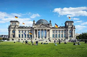 Reichstag building, seat of the German Parliament, Berlin, Germany, Europe, PublicGround Reichstag building, seat of the German Parliament, Berlin, Germany, Europe, PublicGround
