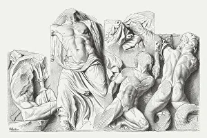 Synagogue Gallery: Relief from Pergamon Altar, published in 1881